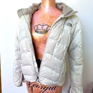 White North Face Puffer/ski Jacket